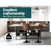 Thornleigh | Contemporary Swivel Brown Black PU Leather Bar Stools | Set Of 2