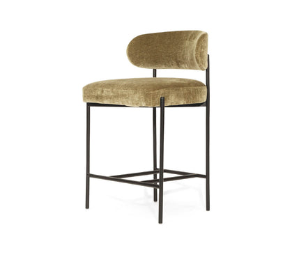 Modern Metal Ivy Fabric Bar Stools | Ivy
