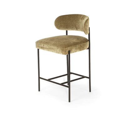 Modern Metal Ivy Fabric Bar Stools | Ivy