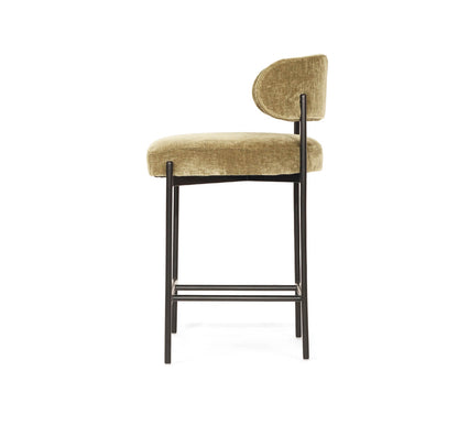 Modern Metal Ivy Fabric Bar Stools | Ivy