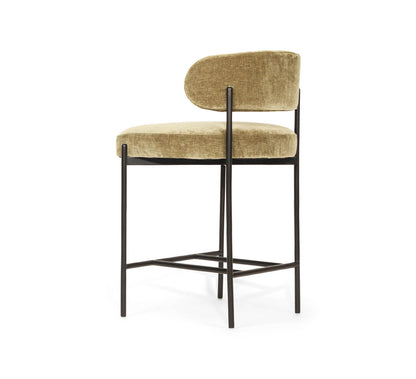 Modern Metal Ivy Fabric Bar Stools | Ivy
