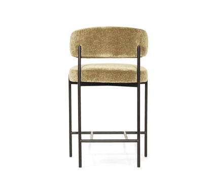 Modern Metal Ivy Fabric Bar Stools | Ivy