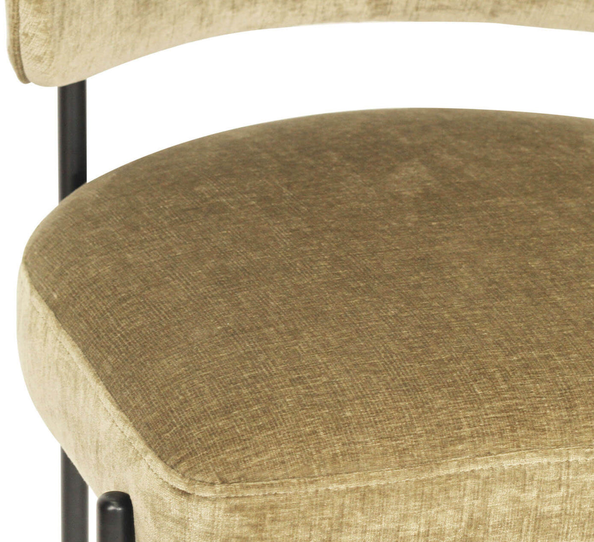 Tiberius | Modern Metal Linen Rust Ivy Fabric Bar Stools