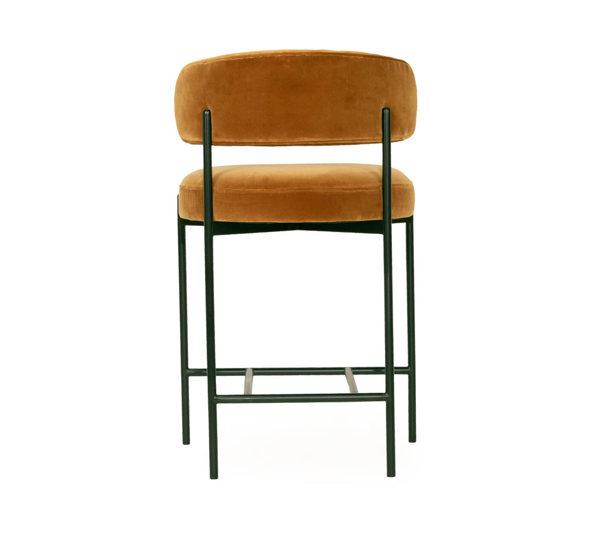 Modern Metal Rust Fabric Bar Stools | Rust
