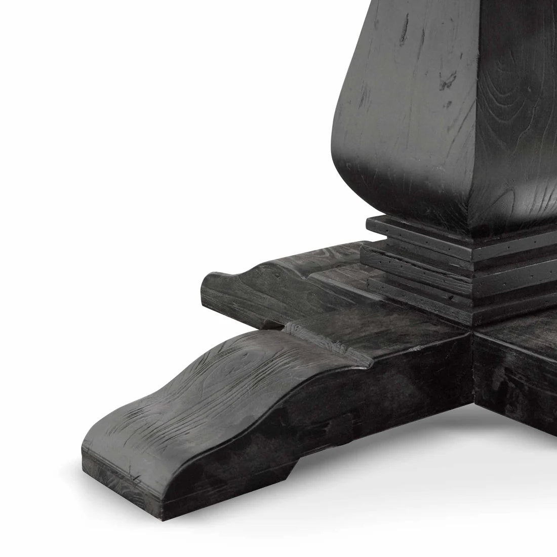 Torbay | 1.6m 4-6 Seater Natural Black Wooden Round Dining Table