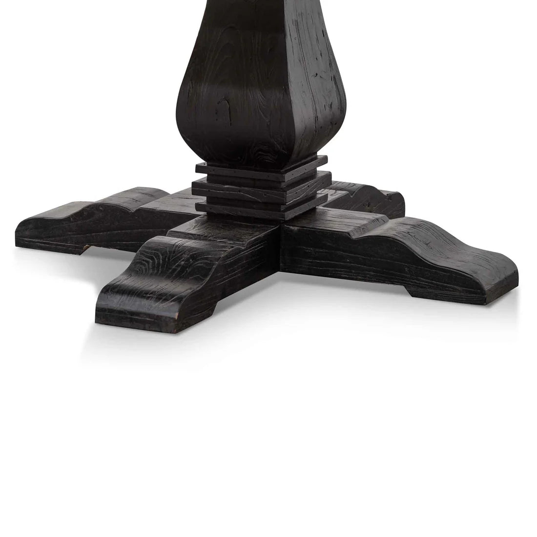 Torbay | 1.6m 4-6 Seater Natural Black Wooden Round Dining Table