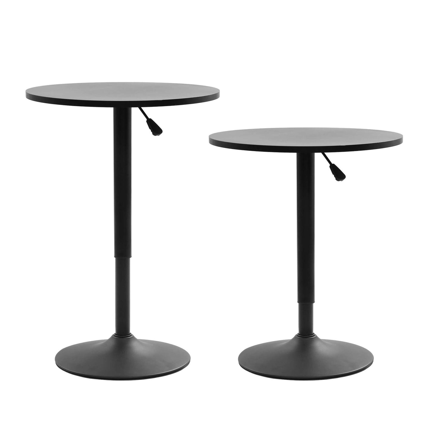 Trentham | Modern Polypropylene Black White Steel Swivel Outdoor Bar Stool Set | Black