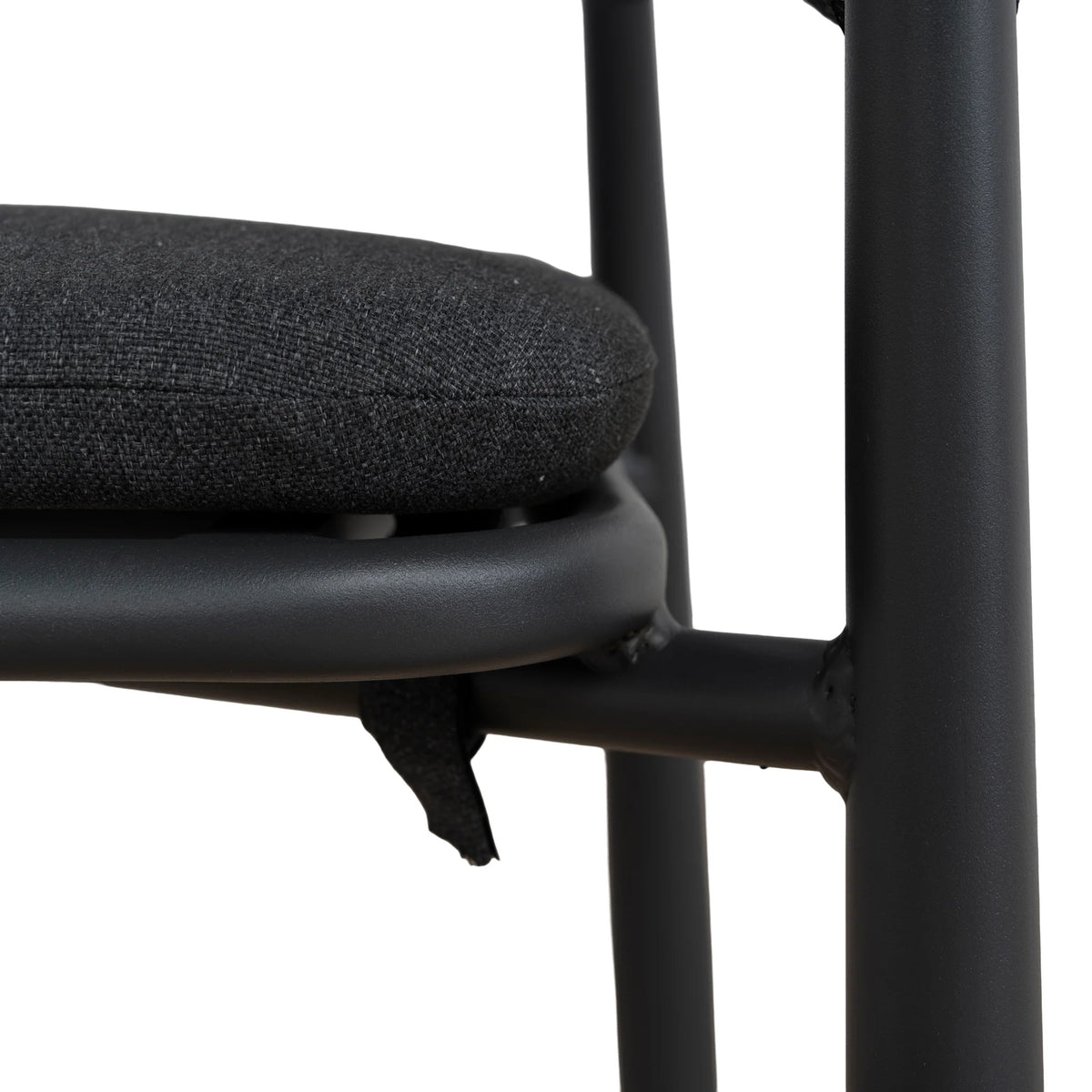Trevean | Coastal Black Green White Rope Outdoor Dining Chairs With Arms | Set Of 2