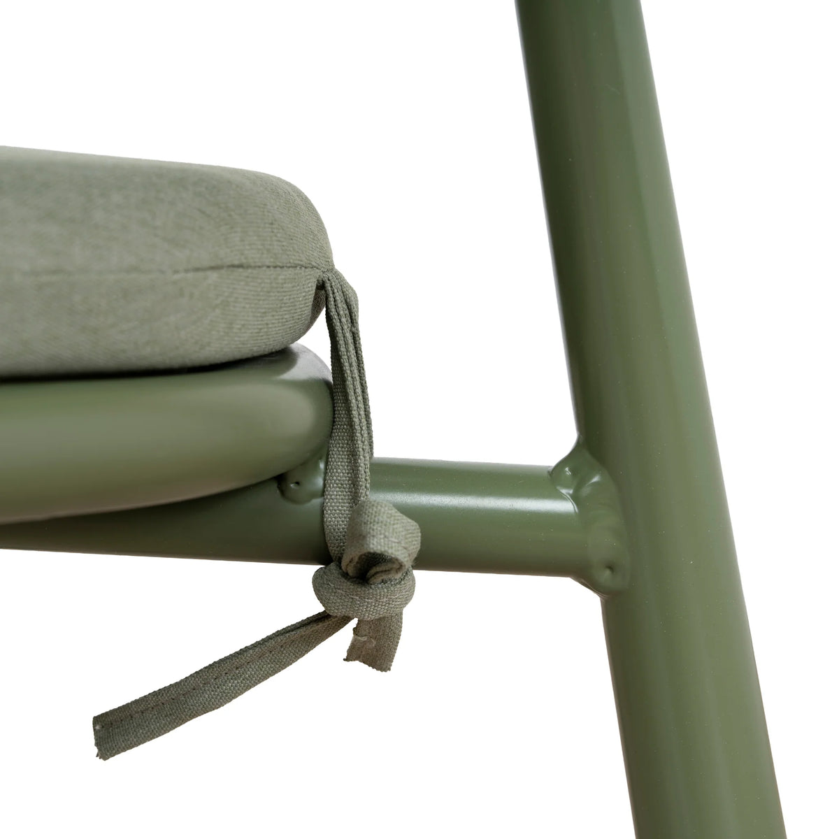Trevean | Coastal Black Green White Rope Outdoor Dining Chairs With Arms | Set Of 2 | Army Green