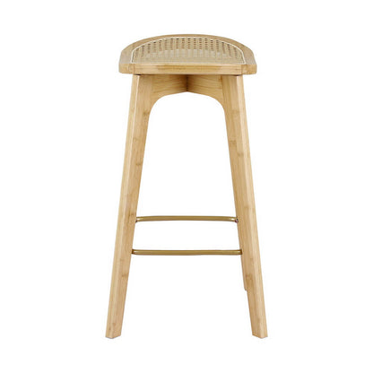 Coastal Natural 67cm Wooden Bar Stools | Set Of 2