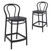 Vista | Plastic Country Style Outdoor Bar Stools | Set Of 4