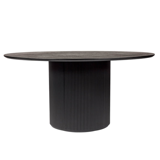 Vogue | Contemporary 1.5m Black & White Wooden Round Dining Tables | Black