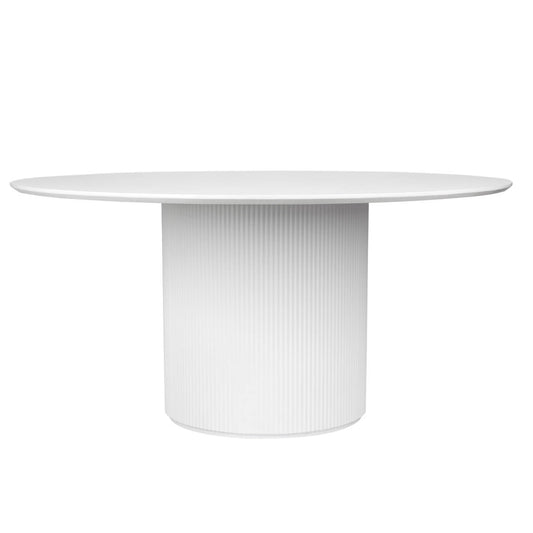 Vogue | Contemporary 1.2m White Wooden Round Dining Table | White