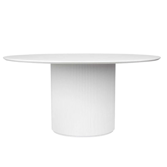 Vogue | Contemporary 1.5m Black & White Wooden Round Dining Tables | White