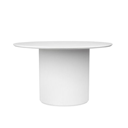 Vogue | Contemporary 1.2m White Wooden Round Dining Table | White