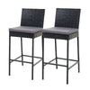 Whitehaven | Black PE Wicker Outdoor Bar Stools | Set Of 2
