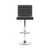Yorke | Contemporary Swivel Grey PU Leather Bar Stools | Set Of 2