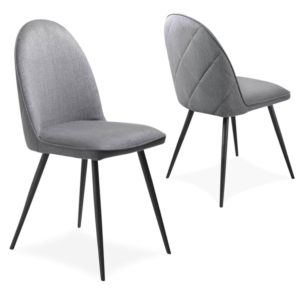 Ainslie | Grey Dining Chairs, Contemporary Upholstered Dining Chairs | Set Of 2