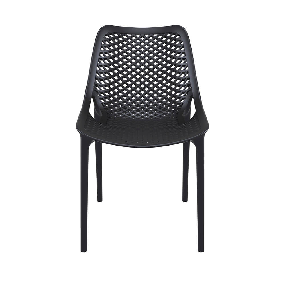 Alton | Modern, Plastic, Indoor / Outdoor Dining Chairs | Set of 4 | Black