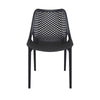 Alton | Modern, Plastic, Indoor / Outdoor Dining Chairs | Set of 4 | Black