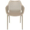 Alton |  Modern, Plastic Indoor / Outdoor Dining Chair With Arms | Set of 4