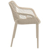 Alton |  Modern, Plastic Indoor / Outdoor Dining Chair With Arms | Set of 4