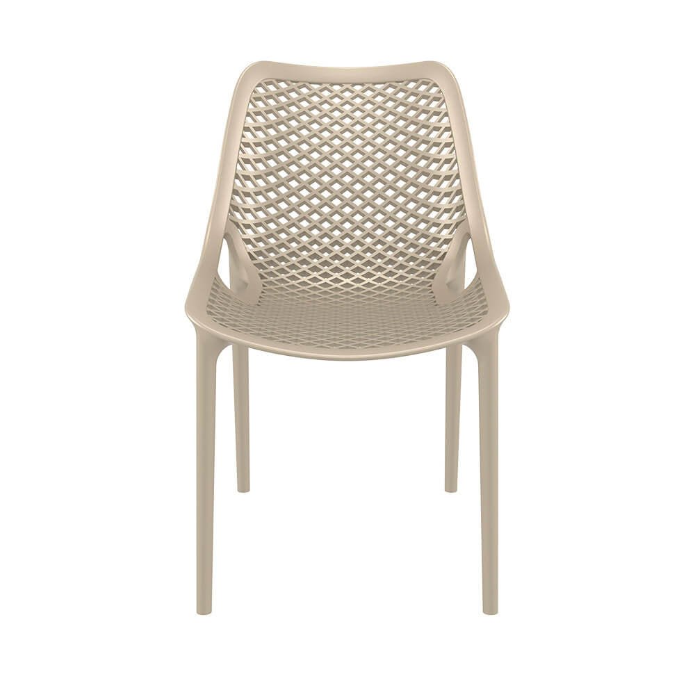 Alton | Modern, Plastic, Indoor / Outdoor Dining Chairs | Set of 4 | Taupe