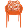 Alton |  Modern, Plastic Indoor / Outdoor Dining Chair With Arms | Set of 4