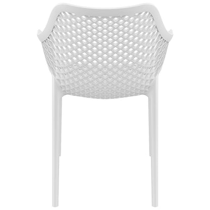 Alton |  Modern, Plastic Indoor / Outdoor Dining Chair With Arms | Set of 4 | White