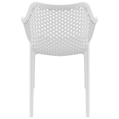 Alton |  Modern, Plastic Indoor / Outdoor Dining Chair With Arms | Set of 4 | White