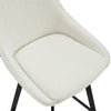 Amberley | Contemporary Metal White Sand Fabric Bar Stools | Set Of 2