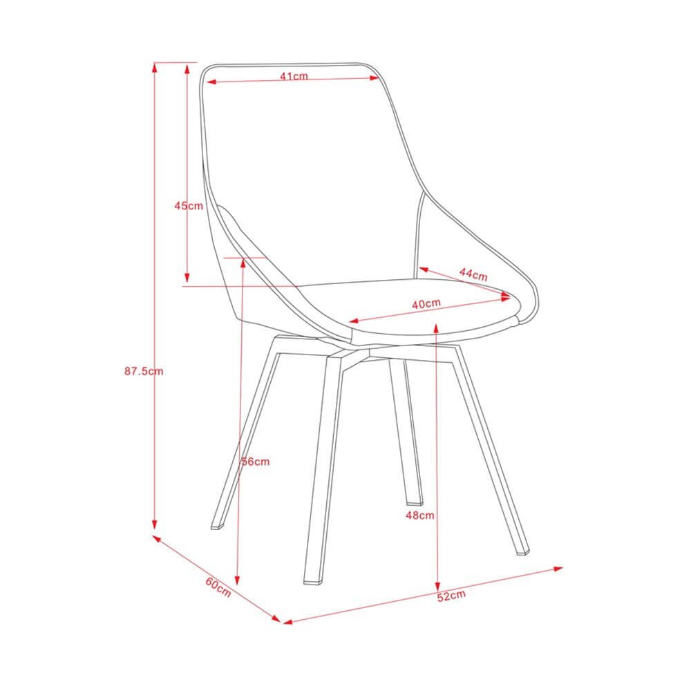 Amberley | Contemporary Commercial PU Leather Dining Chairs | Set Of 2