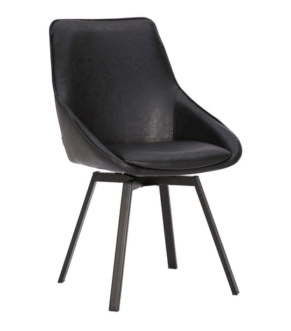 Amberley | Contemporary Commercial PU Leather Dining Chairs | Set Of 2 | Black