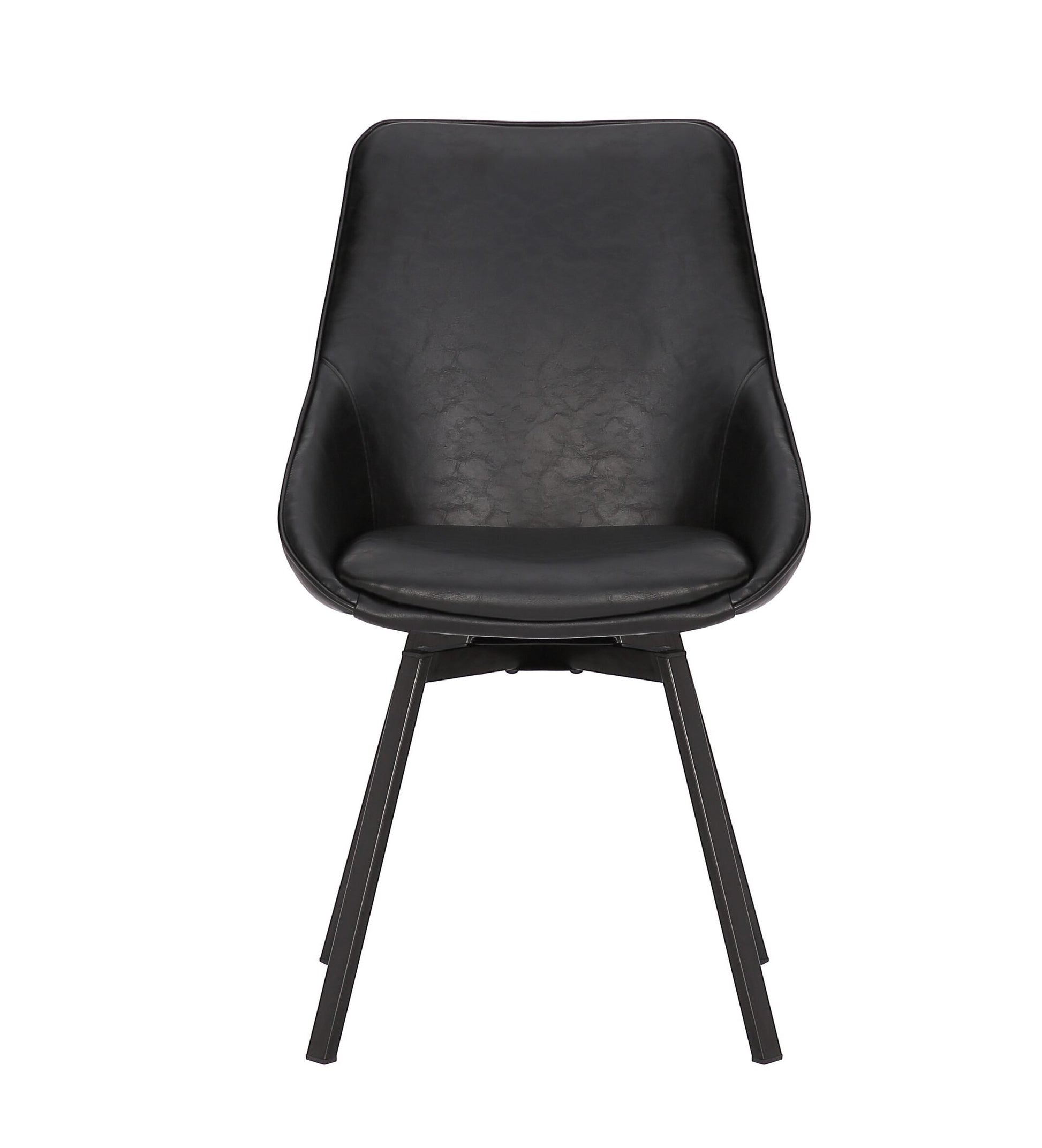 Amberley | Contemporary Commercial PU Leather Dining Chairs | Set Of 2 | Black