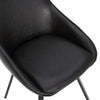 Amberley | Contemporary Commercial PU Leather Dining Chairs | Set Of 2 | Black