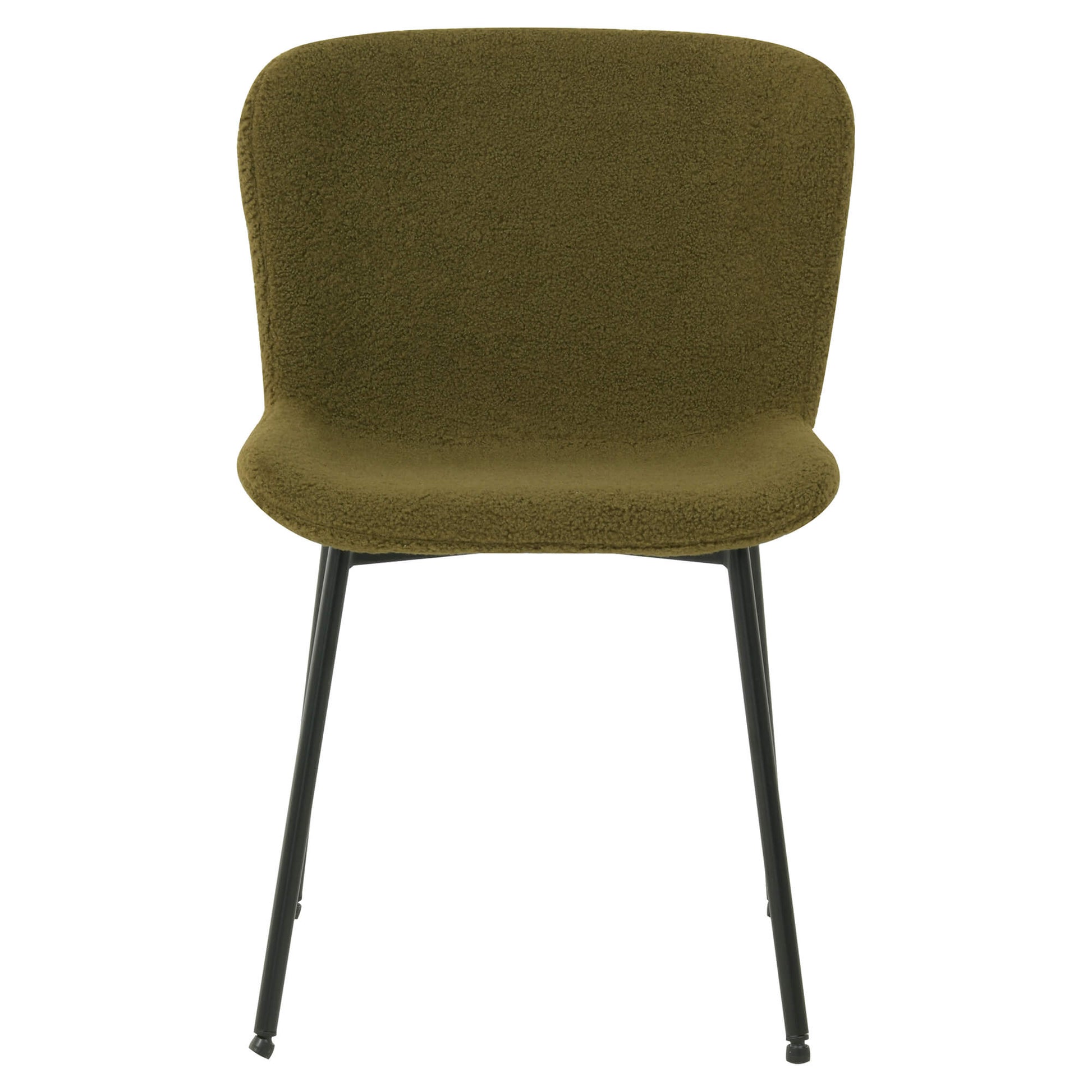 Amira | Modern Metal Fabric Dining Chairs | Set Of 4 | Olive Green