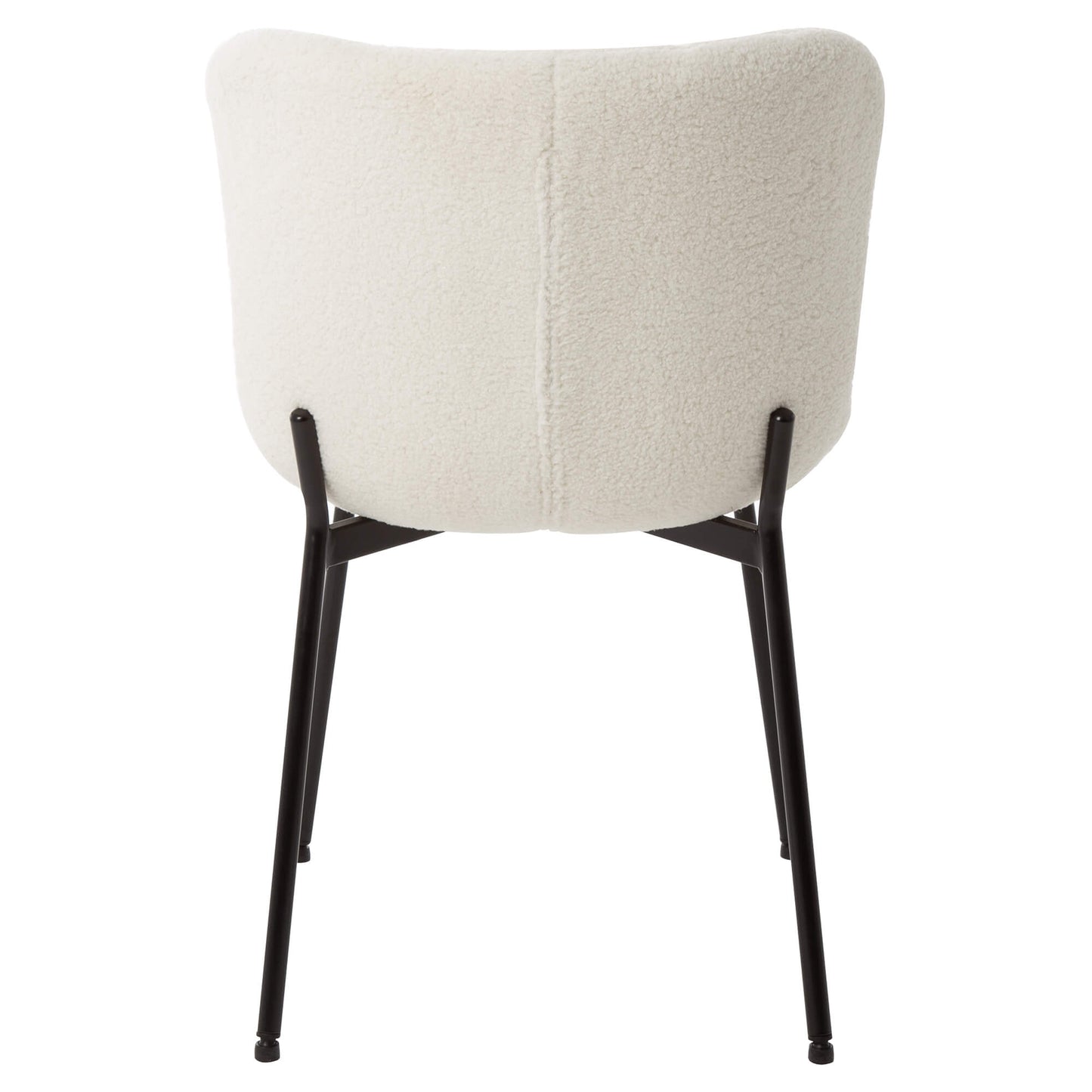 Amira | Modern Metal Fabric Dining Chairs | Set Of 4 | White