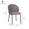 Andre | Boucle Modern Metal Fabric Dining Chairs | Set Of 2