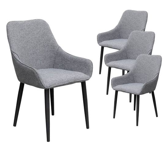 Annadale | Light Grey Upholstered Dining Chairs | Set of 2 | Light Grey