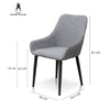 Annadale | Grey Upholstered Dining Chairs Australia | Set Of 4