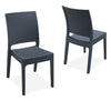 Arcadia | Modern, Stackable, Plastic Outdoor Dining Chairs | Set Of 2