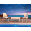 Arcadia | Modern, Stackable, Plastic Indoor / Outdoor Dining Chair | Set Of 2