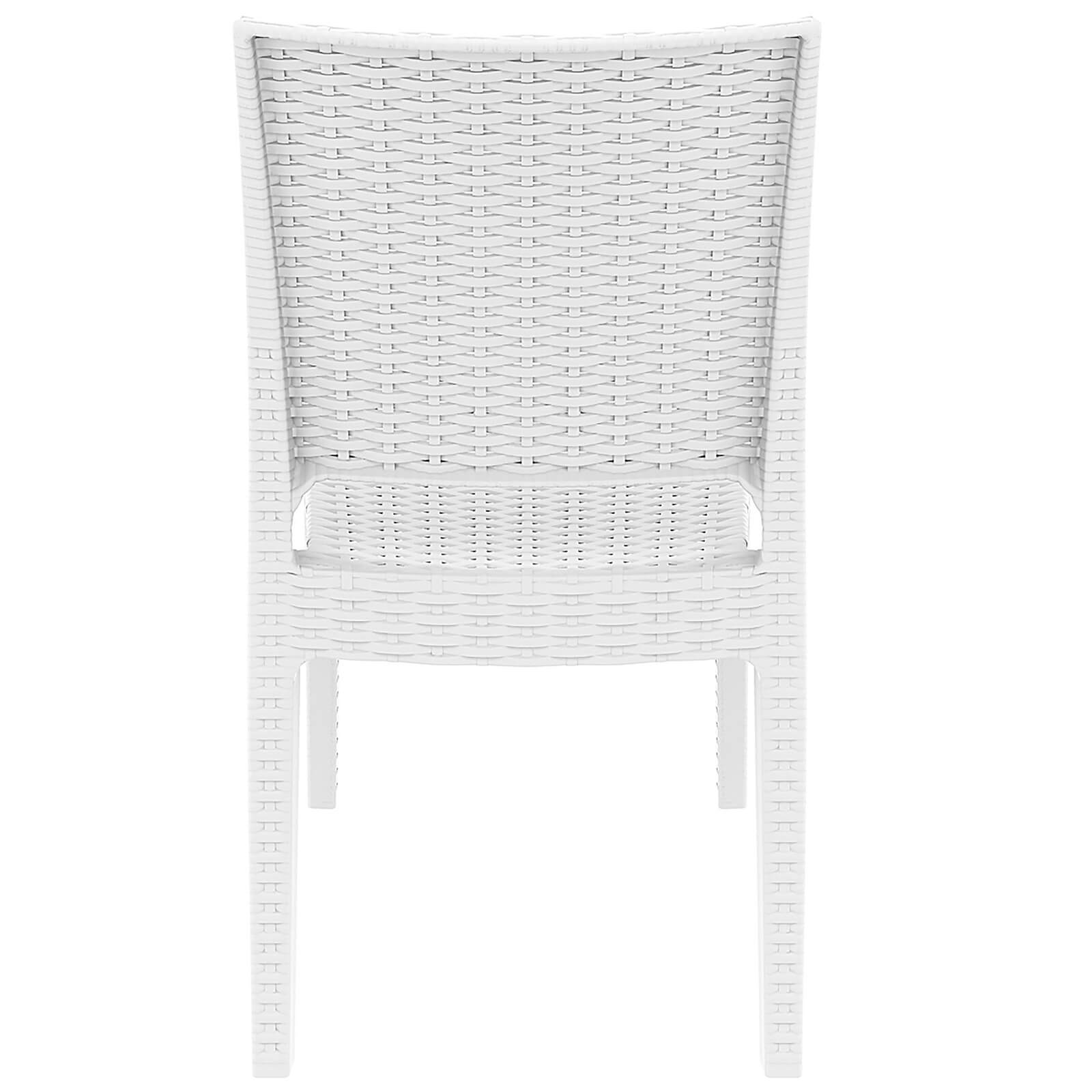 Arcadia | Modern, Stackable, Plastic Outdoor Dining Chairs | Set Of 2 | White