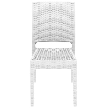 Arcadia | Modern, Stackable, Plastic Outdoor Dining Chairs | Set Of 2 | White