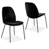 Ascot | Black, Blue, Velvet, Hazelnut, Leather Dining Chairs | Set Of 2