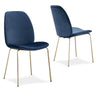 Ascot | Black, Blue, Velvet, Hazelnut, Leather Dining Chairs | Set Of 2