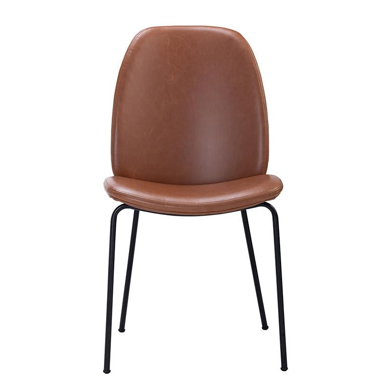 Ascot-  Hazelnut ,Jungle Green  Contemporary Leather Dining Chairs | Hazelnut