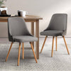 Aspire | Upholstered, Grey Wooden Dining Chairs | Set of 2