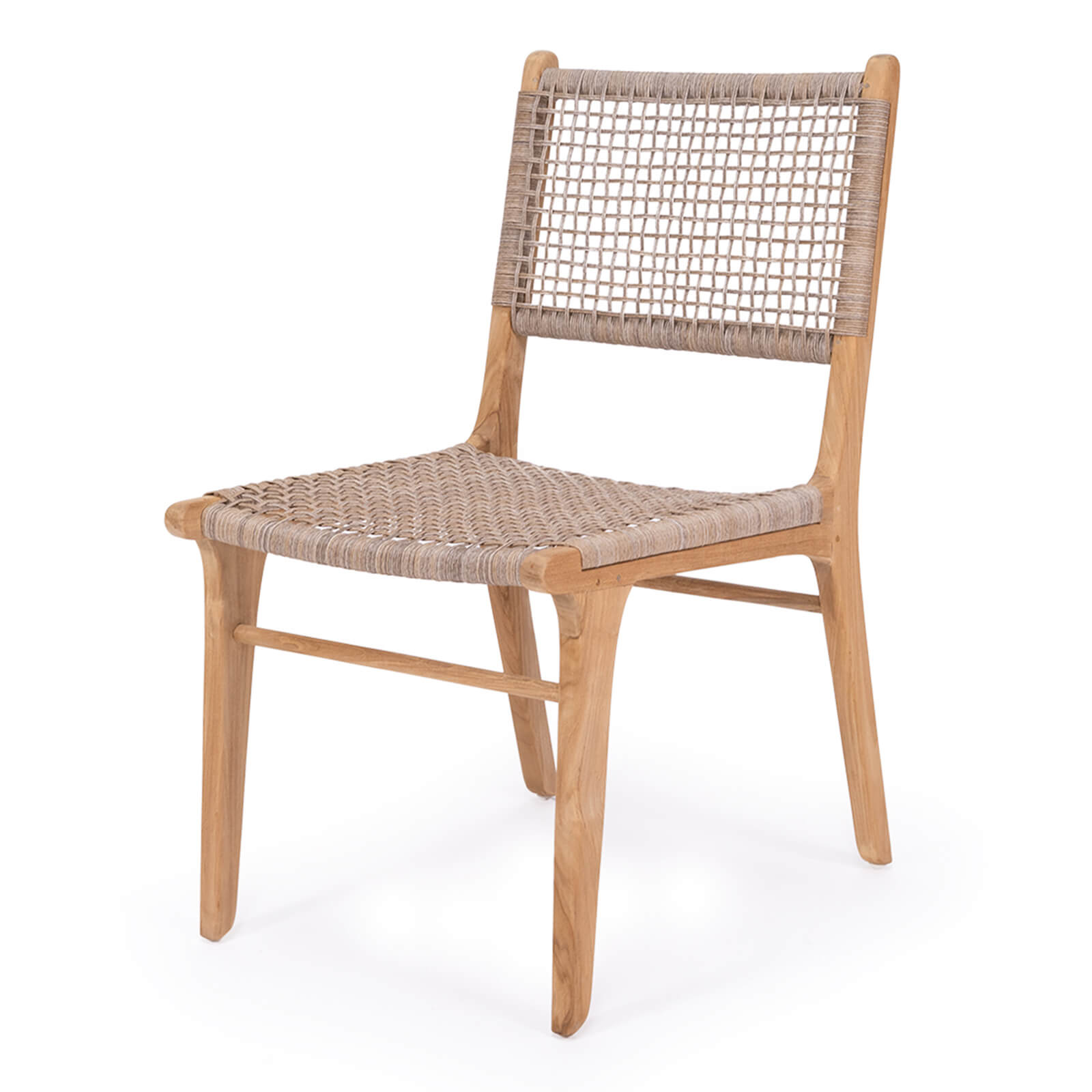 Augusta | Coastal, Mid Century Outdoor Wooden Dining Chair | Washed Grey