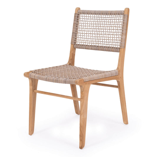 Augusta | Coastal, Mid Century Outdoor Wooden Dining Chair | Washed Grey